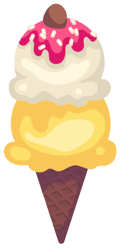 (s085-1) Cute Ice Cream Cone