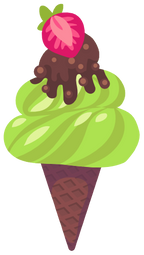 (s085-1) Cute Ice Cream Cone