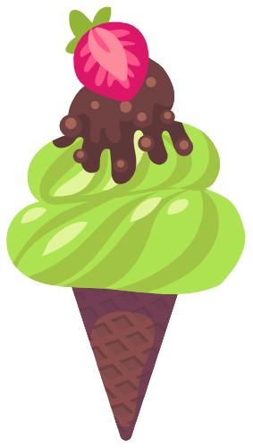 (s085-1) Cute Ice Cream Cone