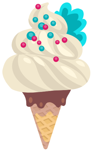 (s085-1) Cute Ice Cream Cone