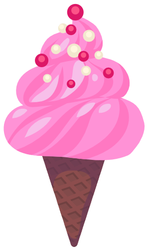 (s085-1) Cute Ice Cream Cone