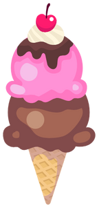 (s085-1) Cute Ice Cream Cone