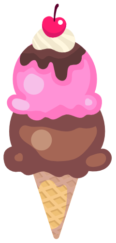 (s085-1) Cute Ice Cream Cone