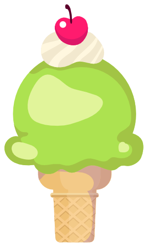 (s085-1) Cute Ice Cream Cone