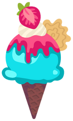 (s085-1) Cute Ice Cream Cone