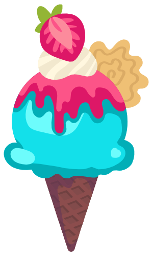 (s085-1) Cute Ice Cream Cone