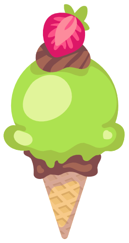 (s085-1) Cute Ice Cream Cone