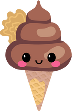 (s085-2) Cute Kawaii Face Ice Cream Cone