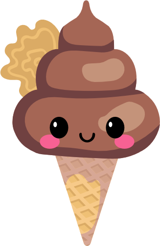 (s085-2) Cute Kawaii Face Ice Cream Cone