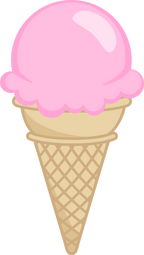 (s085-3) Colorful Ice Cream Cone