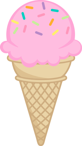 (s085-3) Colorful Ice Cream Cone Sprinkles