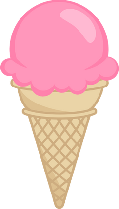 (s085-3) Colorful Ice Cream Cone