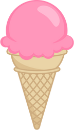 (s085-3) Colorful Ice Cream Cone