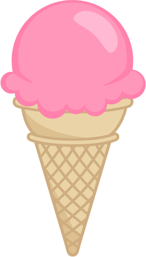 (s085-3) Colorful Ice Cream Cone