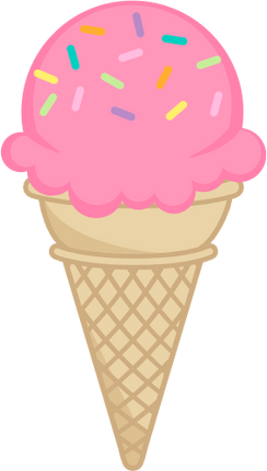 (s085-3) Colorful Ice Cream Cone Sprinkles