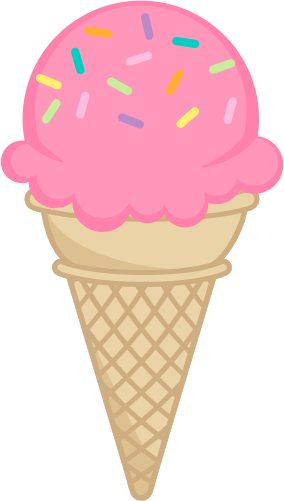 (s085-3) Colorful Ice Cream Cone Sprinkles