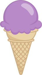 (s085-3) Colorful Ice Cream Cone