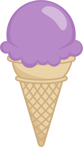 (s085-3) Colorful Ice Cream Cone