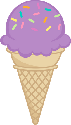 (s085-3) Colorful Ice Cream Cone Sprinkles