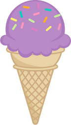 (s085-3) Colorful Ice Cream Cone Sprinkles