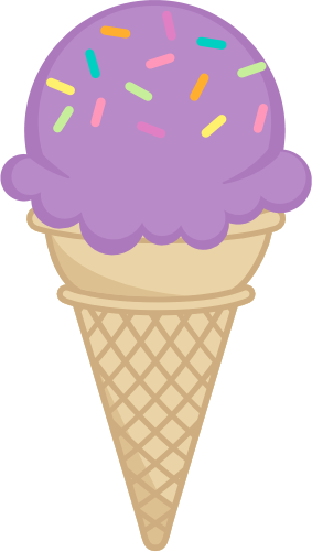 (s085-3) Colorful Ice Cream Cone Sprinkles
