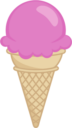 (s085-3) Colorful Ice Cream Cone