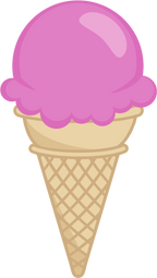 (s085-3) Colorful Ice Cream Cone
