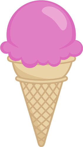 (s085-3) Colorful Ice Cream Cone