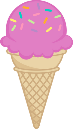 (s085-3) Colorful Ice Cream Cone Sprinkles