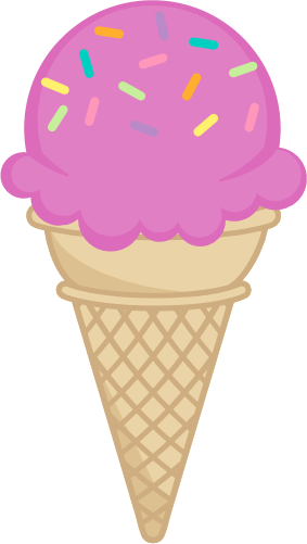 (s085-3) Colorful Ice Cream Cone Sprinkles