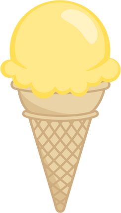 (s085-3) Colorful Ice Cream Cone