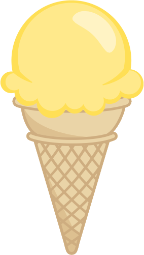 (s085-3) Colorful Ice Cream Cone