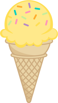 (s085-3) Colorful Ice Cream Cone Sprinkles