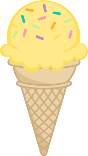 (s085-3) Colorful Ice Cream Cone Sprinkles