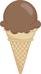 (s085-3) Colorful Ice Cream Cone