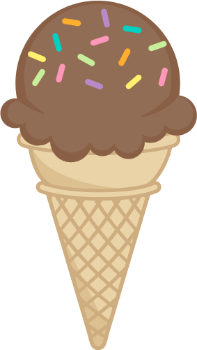 (s085-3) Colorful Ice Cream Cone Sprinkles