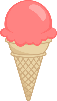 (s085-3) Colorful Ice Cream Cone