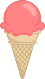 (s085-3) Colorful Ice Cream Cone