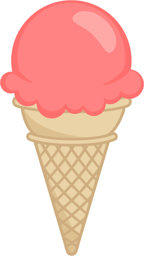 (s085-3) Colorful Ice Cream Cone