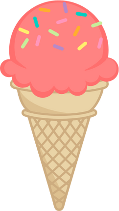 (s085-3) Colorful Ice Cream Cone Sprinkles