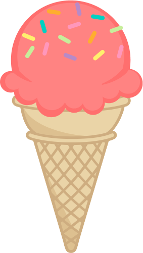 (s085-3) Colorful Ice Cream Cone Sprinkles