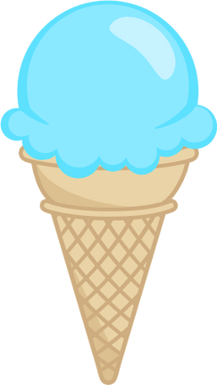 (s085-3) Colorful Ice Cream Cone