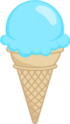 (s085-3) Colorful Ice Cream Cone