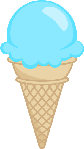 (s085-3) Colorful Ice Cream Cone