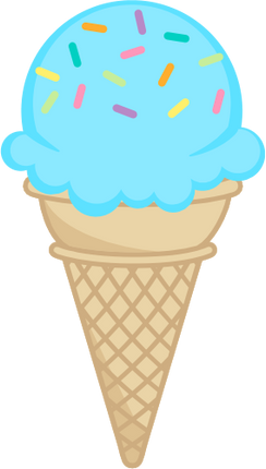 (s085-3) Colorful Ice Cream Cone Sprinkles