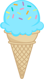 (s085-3) Colorful Ice Cream Cone Sprinkles