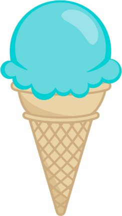 (s085-3) Colorful Ice Cream Cone