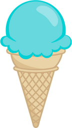 (s085-3) Colorful Ice Cream Cone