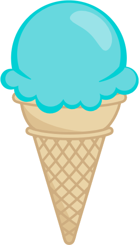 (s085-3) Colorful Ice Cream Cone