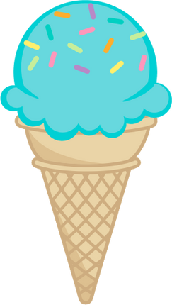 (s085-3) Colorful Ice Cream Cone Sprinkles